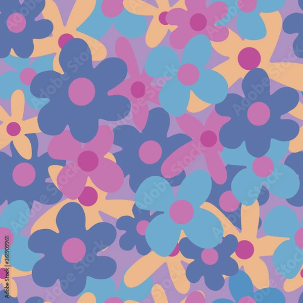 Fototapeta Floral Frenzy Vector Seamless Pattern