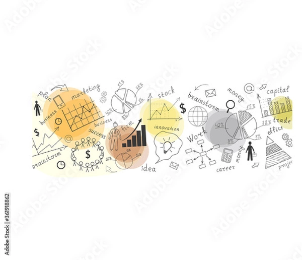 Fototapeta The business concept. Vector illustration.