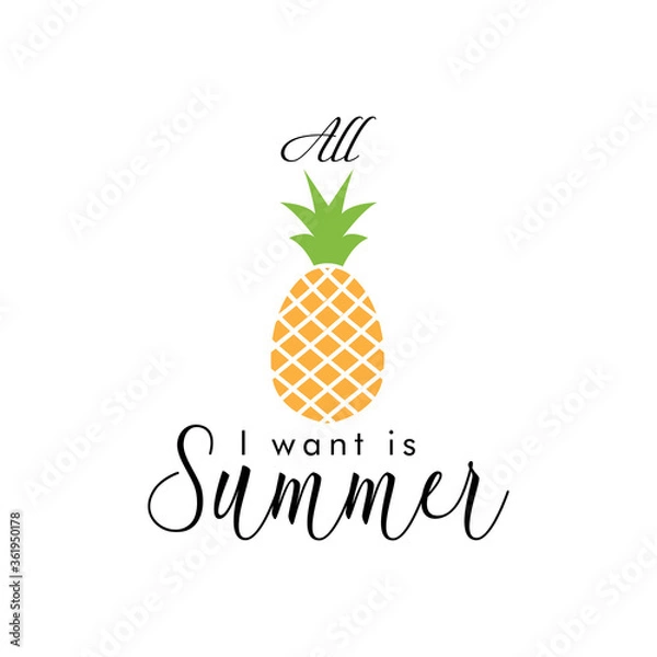 Fototapeta Summer quote lettering typograhpy