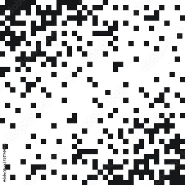 Obraz Black and white pixel background. Vector illustration for your graphic design. Abstract geometric background.