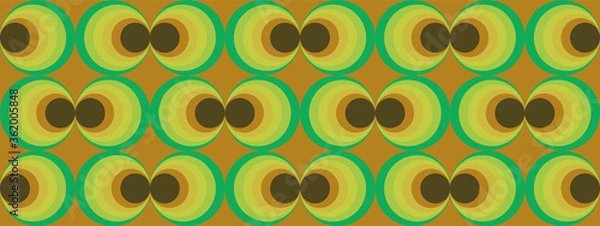 Obraz 70's retro pattern material vector illustration