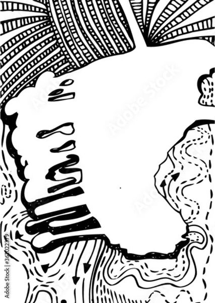 Obraz Vector illustration of abstract cartography / meteorology / topography image. Abstract background / texture.