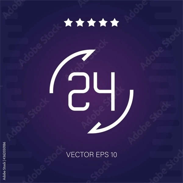 Obraz twenty four refresh vector icon