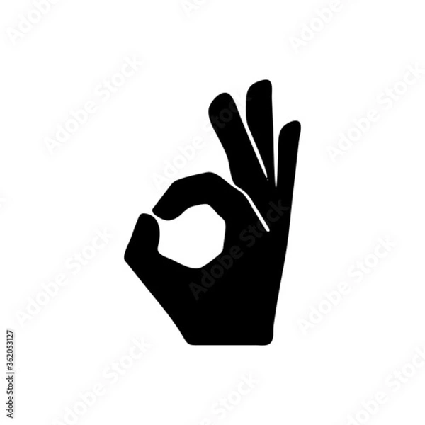 Obraz vector illustration icon of Finger Glyph