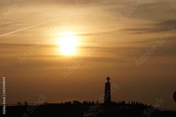 Fototapeta sunset over the city