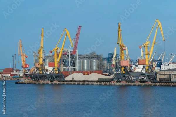 Obraz cranes in port
