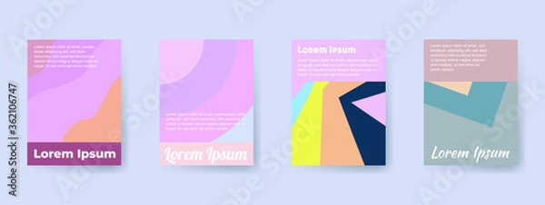 Fototapeta Abstract geometric pattern background for business brochure cover design. Vector flyer template layout design. For business brochure, poster, annual report, leaflet, magazine or book cover.