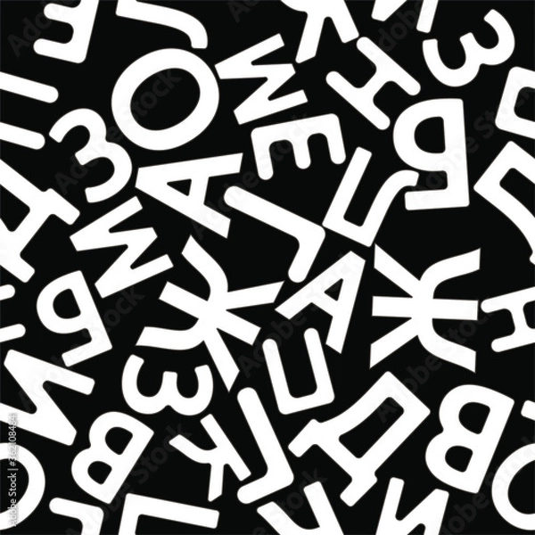 Fototapeta alphabet seamless pattern