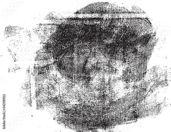 Fototapeta Grunge texture of soft gauze cotton fabric. Abstract monochrome background of coarse crumpled fabric. Vector illustration.