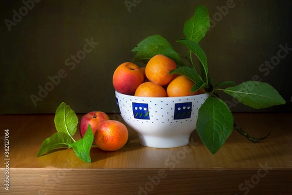 Fototapeta oranges in a basket fruit food frech still live