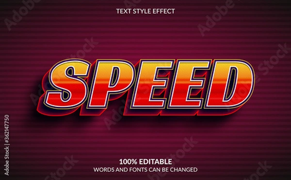 Fototapeta Editable Text Effect, Speed Text Style