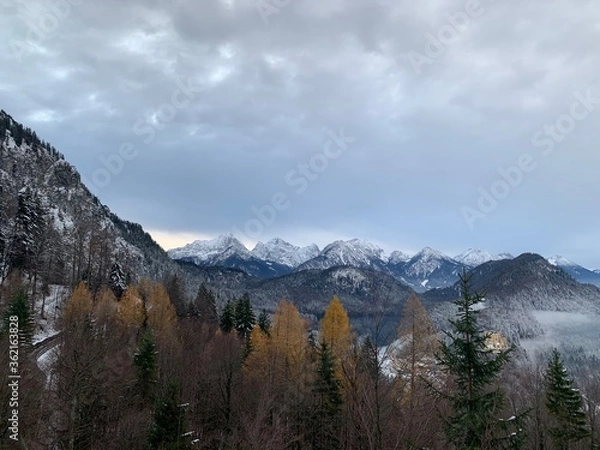 Obraz mountains and clouds
