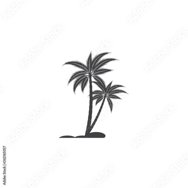 Obraz Palm tree summer logo template