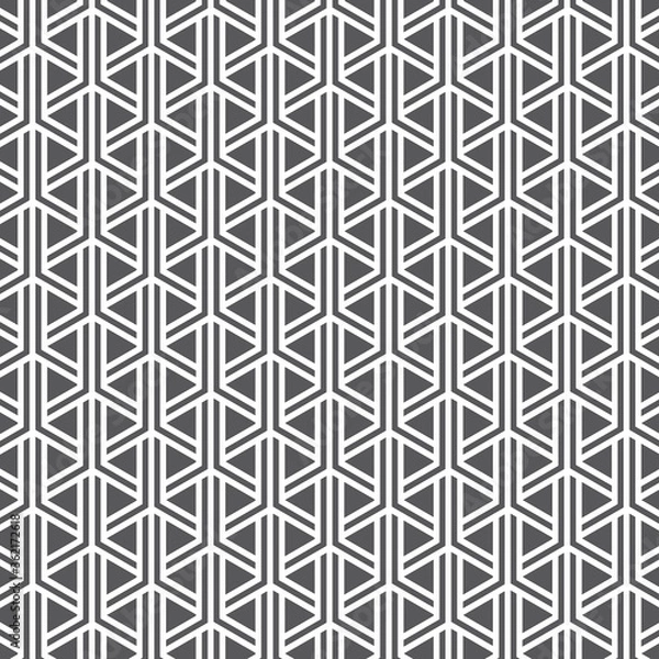 Fototapeta Vector pattern. Repeating geometric tiles with linear striped rhombuses. graphic clean design for fabric, event, wallpaper etc. pattern is on swatches panel.
