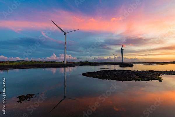 Fototapeta sunset over the sea