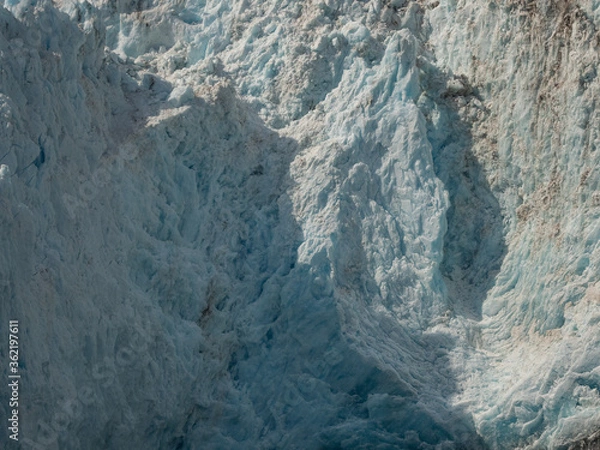 Obraz Surprise Glacier surface details from cruise ship. Prince William Sound, Alaska, USA.