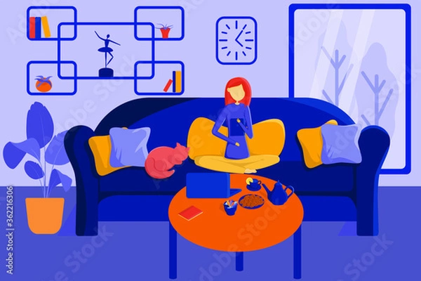 Obraz Stay at home and work