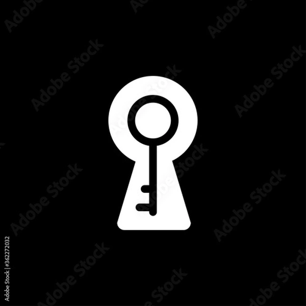 Obraz key hole icon vector symbol template