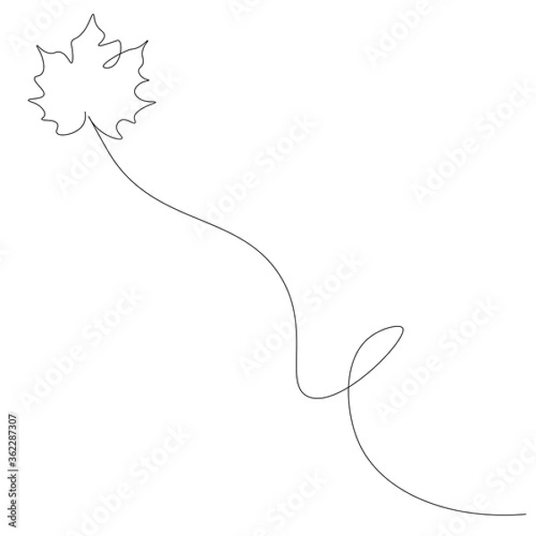 Obraz Autumn background with leaf vector illustration