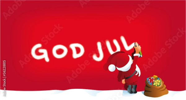 Obraz Santa sprays God jul