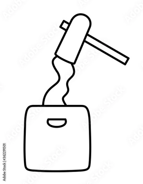 Obraz 餅つき２(線画)