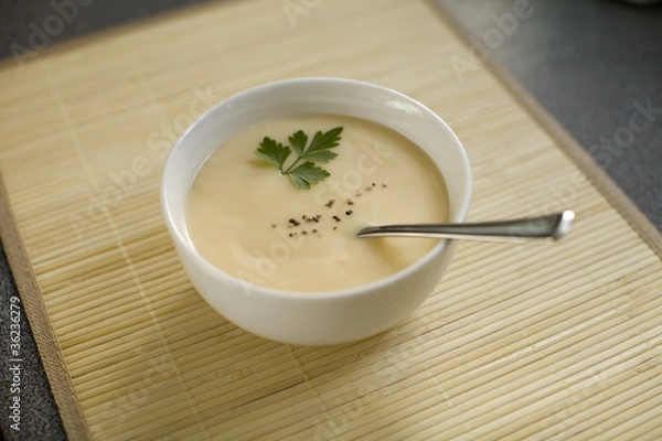 Obraz Bowl of cream of chicken soup