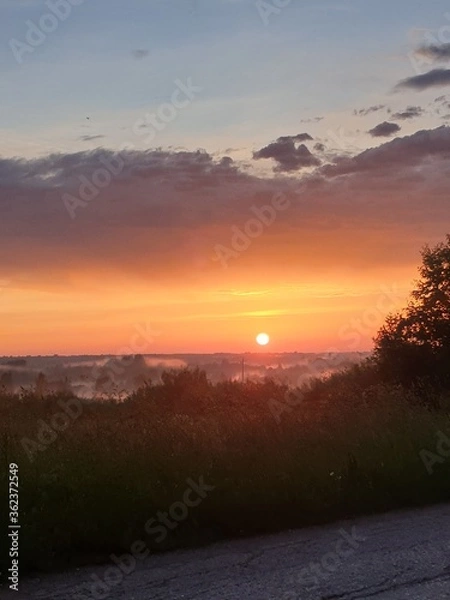 Obraz sunset over the river