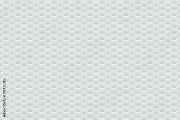 Fototapeta Abstract vector seamless of scales. White vector scale pattern. Background consisting of white hexagons. 