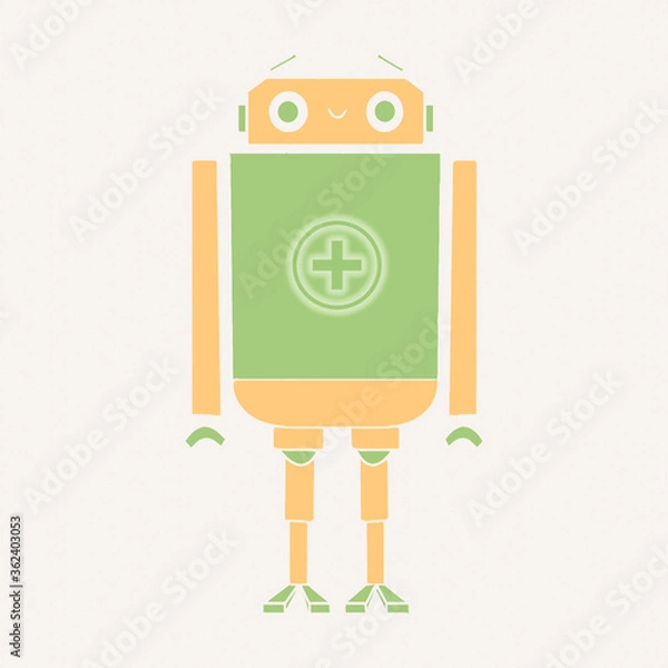 Fototapeta Funny cartoon android
