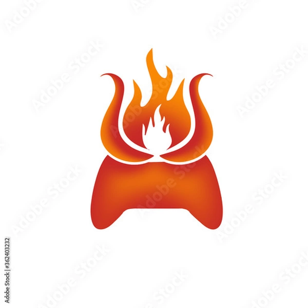 Fototapeta Vector Xbox fire icon