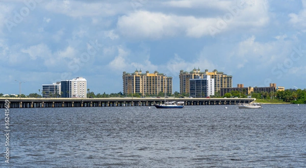 Obraz View Of North Fort Myers From Downtown Fort Myers