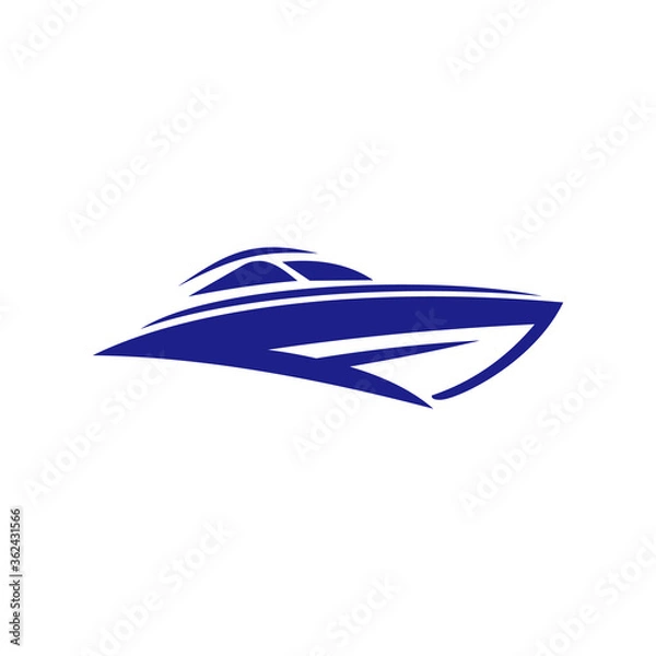 Obraz Abstract Boat Logo - Brand Identity for Boating Business