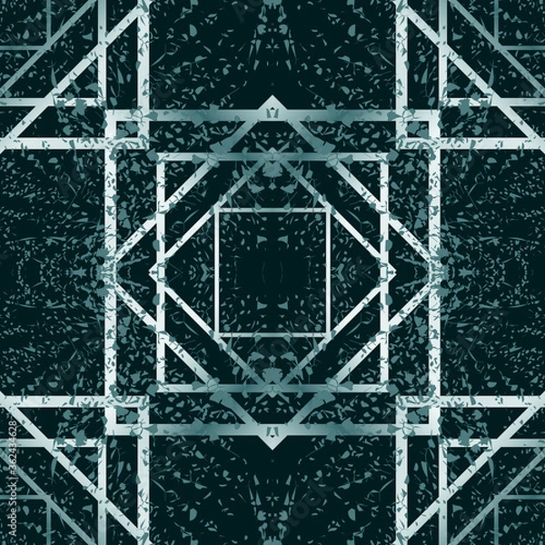 Obraz Black And Silver Geometric Pattern Seamless