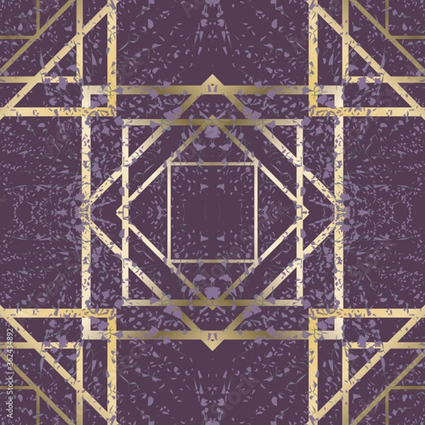Obraz Gold Geometric Background Pattern Seamless