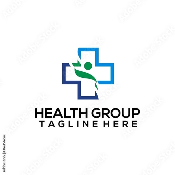 Fototapeta Health group logo concept