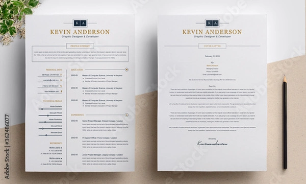 Fototapeta Resume Template