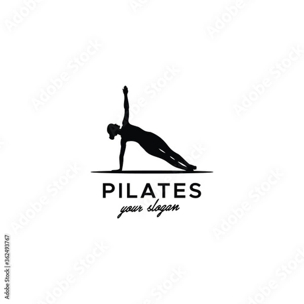Obraz woman pilates logo vector 