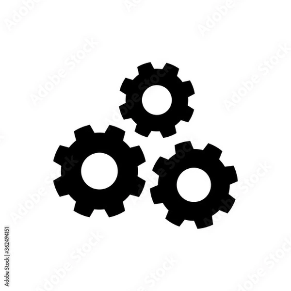 Fototapeta gear icon vector symbol template