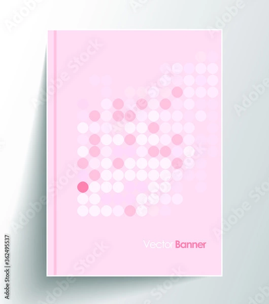 Fototapeta Stylish abstract vector presentation of art poster. Flyer design content background. Design layout template.