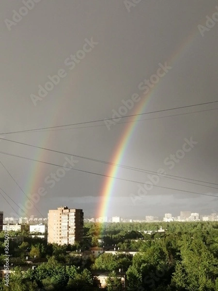 Obraz rainbow over the city