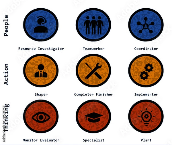 Obraz Belbin Team Roles, English Test