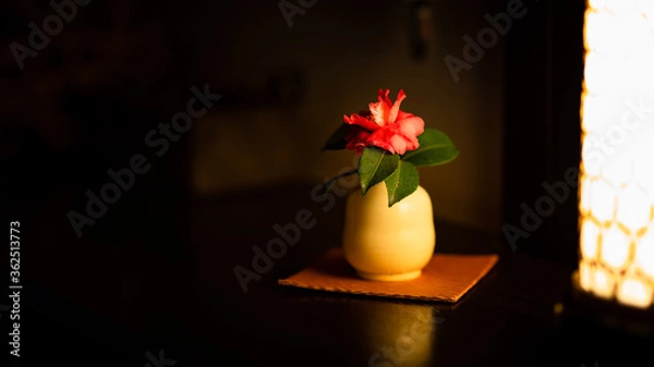 Obraz candle and flower