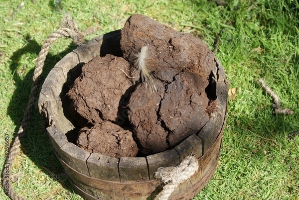 Fototapeta Peat bucket.