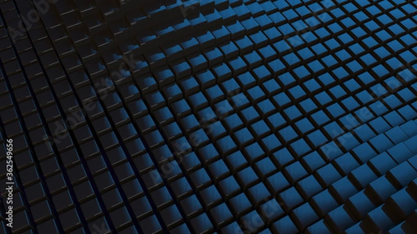 Fototapeta Abstract geometric black background with cubes