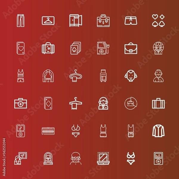 Fototapeta Editable 36 suit icons for web and mobile