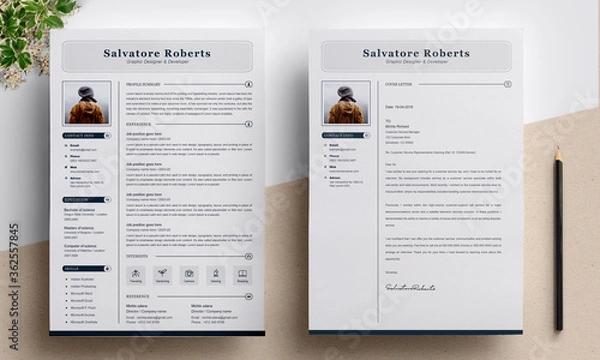 Fototapeta Clean Resume