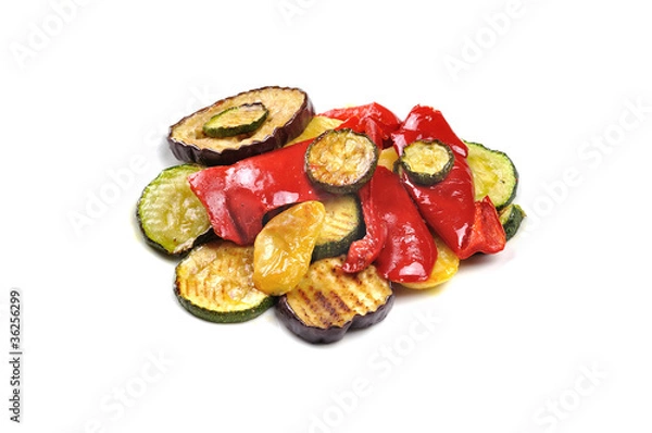 Obraz Grilled vegetables with olive oi