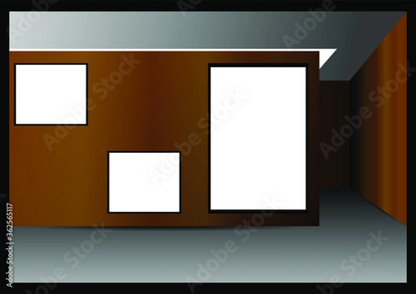 Fototapeta empty frames on a wall