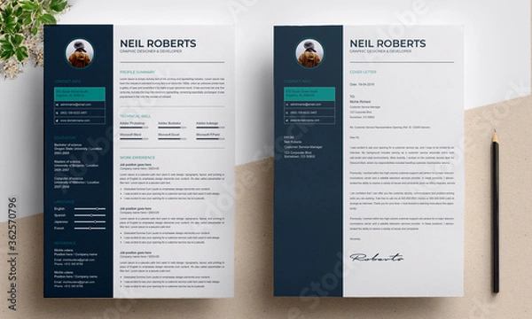 Fototapeta Resume Template