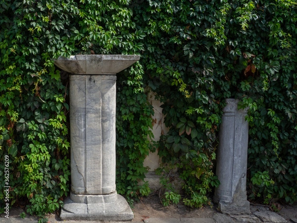 Obraz stone columns in the garden